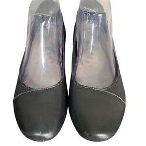 Taos‎ Footwear Connection Mary Jane Black Leather Slip On Shoe Women's Size 9